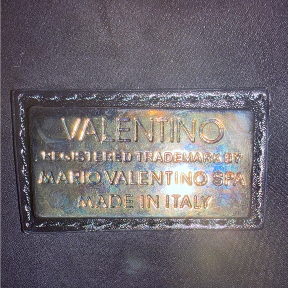 Valentino Genuine Black Leather Studded Melanie 2 Way Top Handle Shoulder Bag - Picture 10 of 14